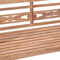Panca Batavia 120 cm Bianco Slavato in Legno Massello di Teak 316035