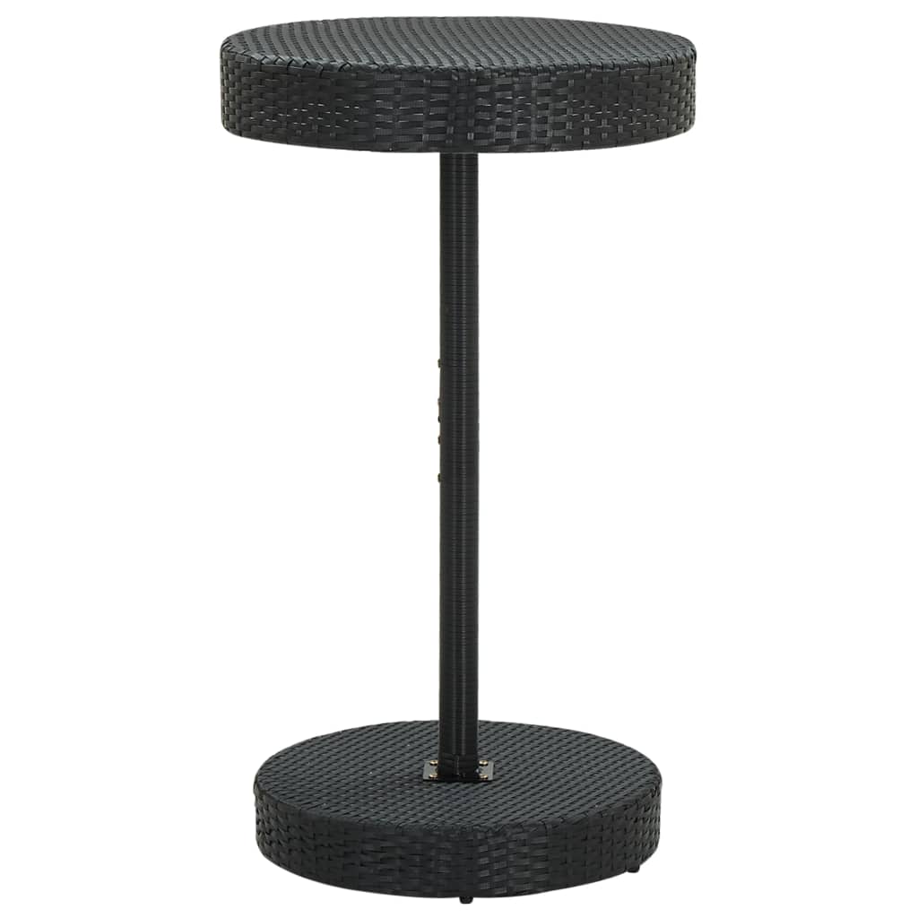 Set Bar da Giardino 3 pz con Cuscini Polyrattan Nero 3064764