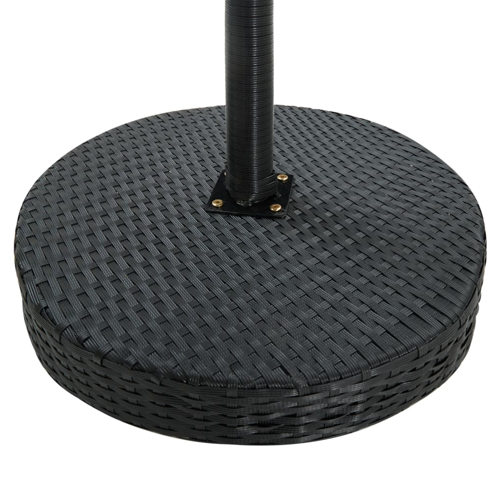 Set Bar da Giardino 3 pz con Cuscini Polyrattan Nero 3064764