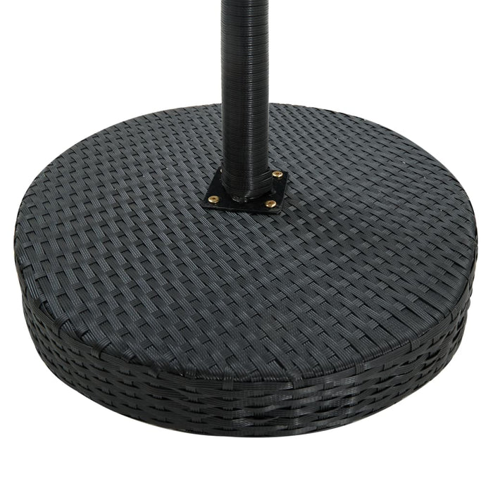 Set Bar da Giardino 3 pz con Cuscini Polyrattan Nero 3064764