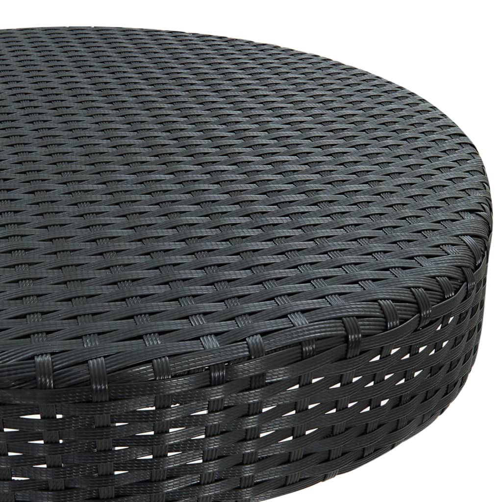 Set Bar da Giardino 3 pz con Cuscini Polyrattan Nero 3064764