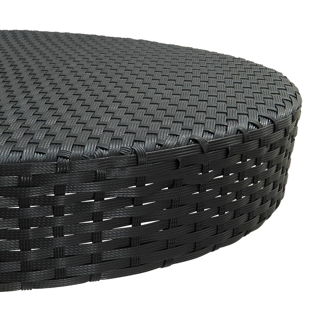 Set Bar da Giardino 5 pz in Polyrattan Nero 3064772