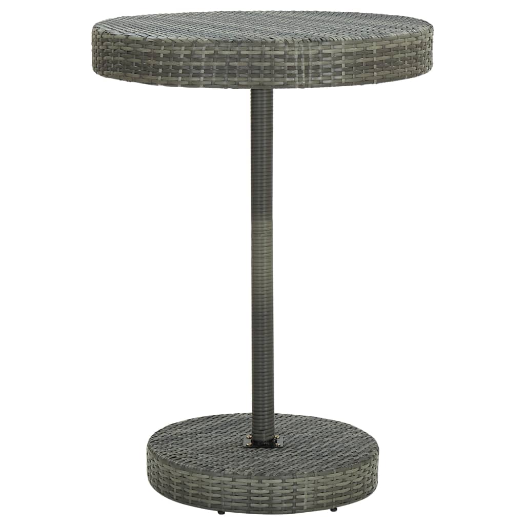 Set da Bar da Giardino 5 pz in Polyrattan Grigio cod mxl 35150