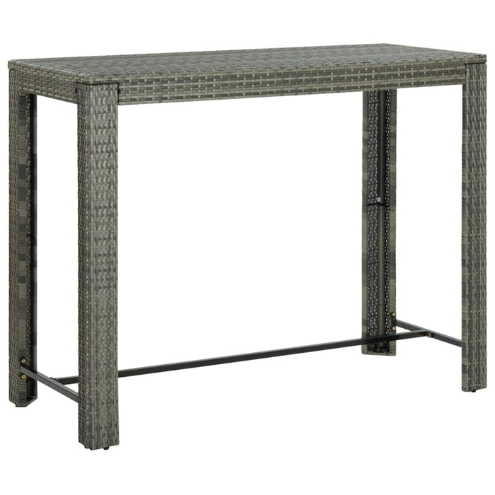 Set da Bar da Giardino 9 pz con Cuscini in Polyrattan Grigio cod mxl 34866