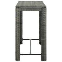 Set da Bar da Giardino 9 pz con Cuscini in Polyrattan Grigio cod mxl 34866