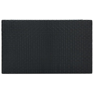 Set Bar da Giardino 7 pz con Cuscini in Polyrattan Nero cod mxl 50781