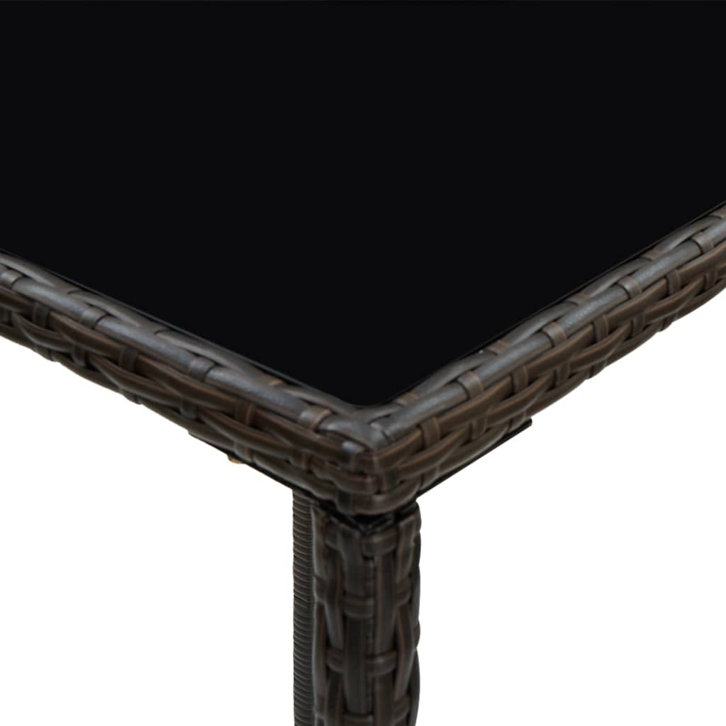 Set Bar da Giardino 3 pz con Cuscini Polyrattan Marrone 3064816