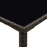 Set Bar da Giardino 3 pz con Cuscini Polyrattan Marrone 3064816