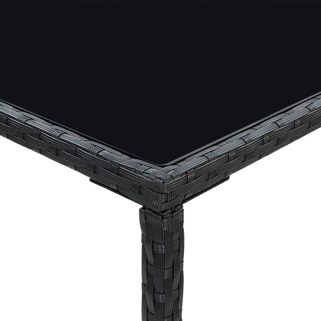 Set Bar da Giardino 3 pz con Cuscini Polyrattan Nero 3064817