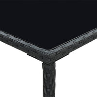 Set Bar da Giardino 5 pz con Cuscini in Polyrattan Nero 3064820