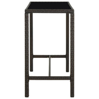 Set da Bar da Giardino 9 pz con Cuscini in Polyrattan Marrone cod mxl 37762