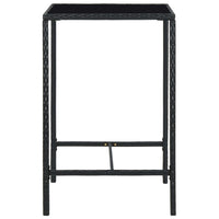 Set Bar da Giardino 3 pz in Polyrattan Nero cod mxl 40287
