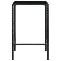 Set Bar da Giardino 5 pz in Polyrattan Nero 3064840