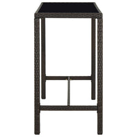 Set bar da giardino in vimini resina marrone 5 pezzi 02_0013419