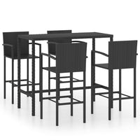 Set da Bar da Giardino 5 pz in Polyrattan Nero 3064843