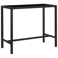 Set da Bar da Giardino 5 pz in Polyrattan Nero 3064843