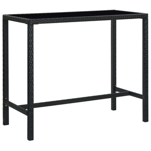Set da Bar da Giardino 5 pz in Polyrattan Nero 3064843