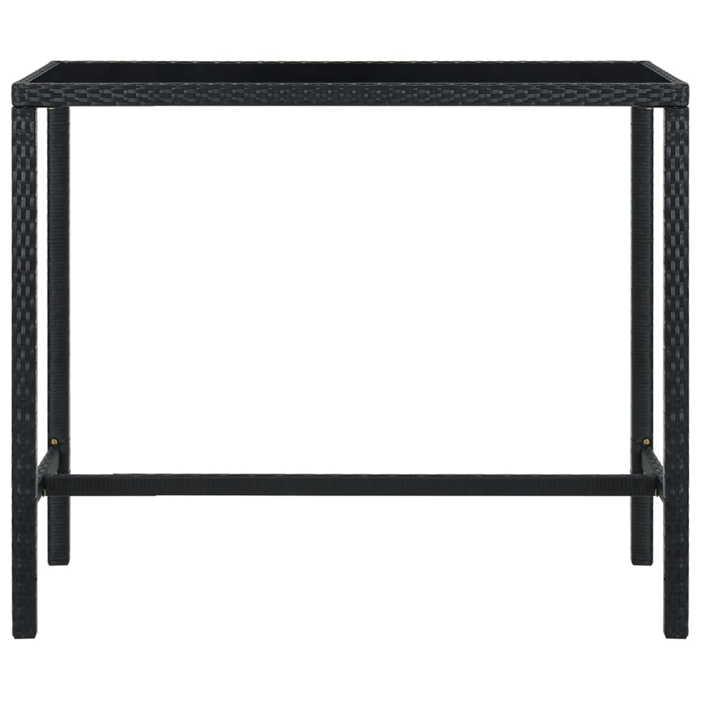 Set da Bar da Giardino 5 pz in Polyrattan Nero 3064843