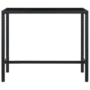 Set da Bar da Giardino 5 pz in Polyrattan Nero 3064843