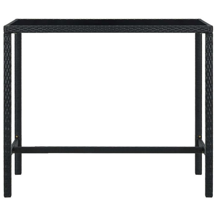 Set da Bar da Giardino 5 pz in Polyrattan Nero 3064843
