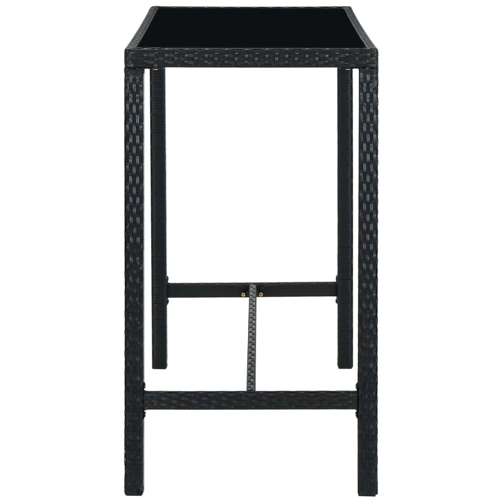 Set da Bar da Giardino 5 pz in Polyrattan Nero 3064843