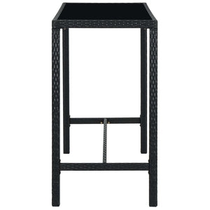 Set da Bar da Giardino 5 pz in Polyrattan Nero 3064843