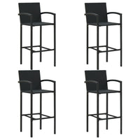 Set da Bar da Giardino 5 pz in Polyrattan Nero 3064843