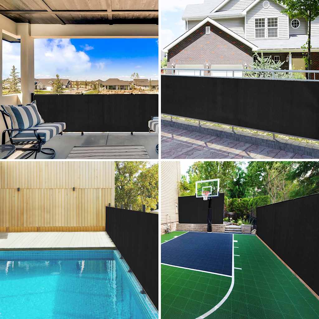 Rete per Privacy Nera 1x10 m in HDPE 75 g/mÂ²