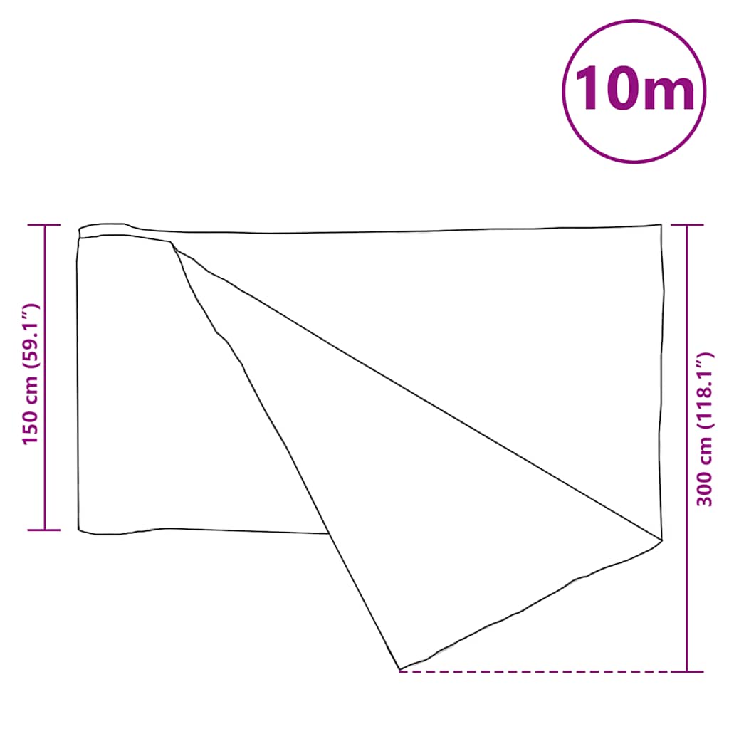 Rete per Privacy Nera 1,5x10 m in HDPE 75 g/m² 149323