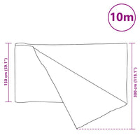 Rete per Privacy Nera 1,5x10 m in HDPE 75 g/m² 149323