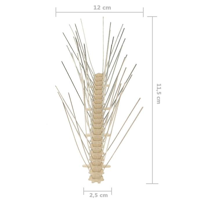 Set Dissuasori per Uccelli e Piccioni 20 pz 4 File 10 m cod mxl 55154