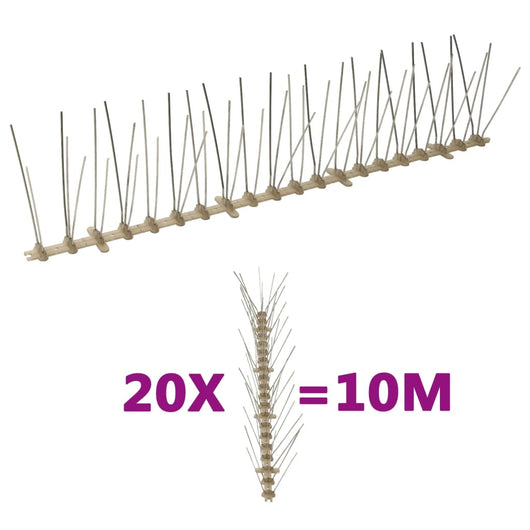 Set Dissuasori per Uccelli e Piccioni 20 pz 5 File 10 m cod mxl 56473