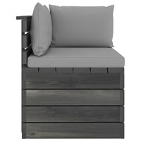 Divano Angolare da Giardino su Pallet con Cuscini Legno di Pino cod mxl 78666