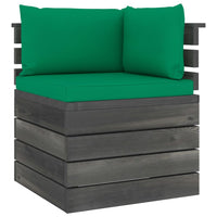 Divano Angolare da Giardino su Pallet con Cuscini Legno di Pinocod mxl 96486
