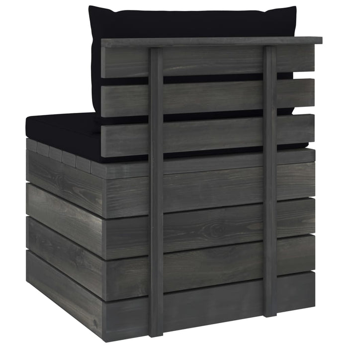 Set Divani da Giardino su Pallet 2 pz con Cuscini Massello Pino 3061666