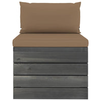 Set Divani da Giardino su Pallet 2 pz con Cuscini Massello Pino cod mxl 41482