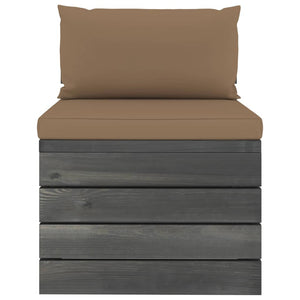 Set Divani da Giardino su Pallet 2 pz con Cuscini Massello Pino cod mxl 41482