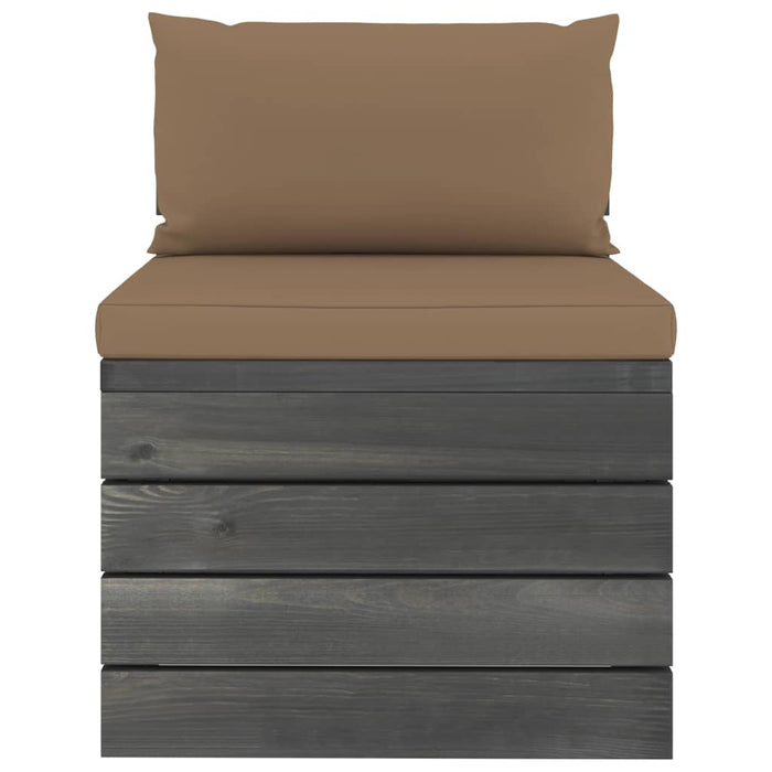 Set Divani da Giardino su Pallet 2 pz con Cuscini Massello Pino cod mxl 41482