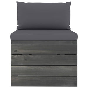 Set Divani da Giardino su Pallet 2 pz con Cuscini Massello Pino cod mxl 45052