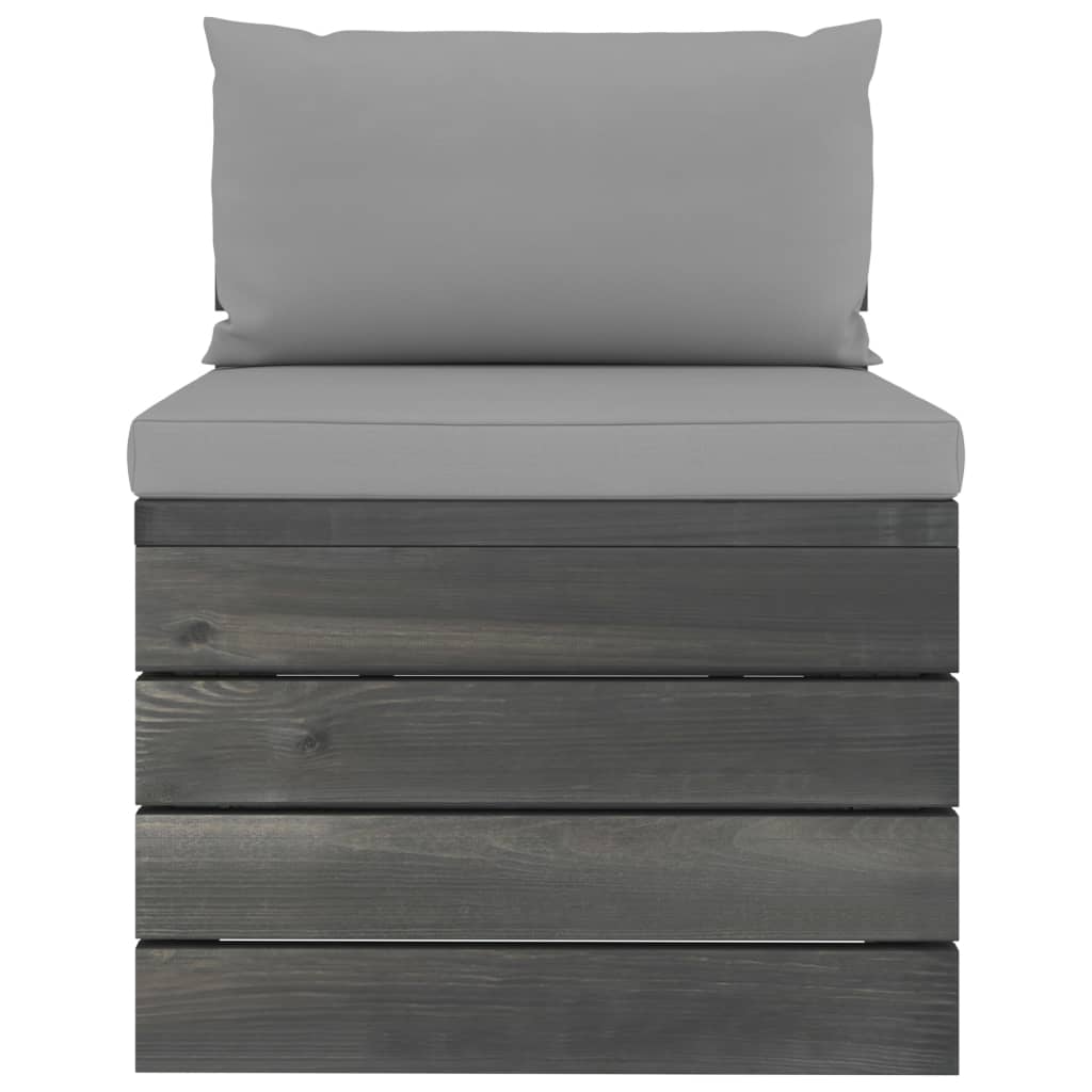 Set Divani da Giardino su Pallet 2 pz con Cuscini Massello Pino cod mxl 48899