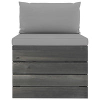 Set Divani da Giardino su Pallet 2 pz con Cuscini Massello Pino cod mxl 48899