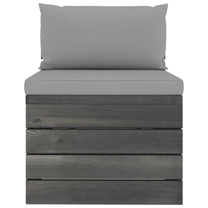 Set Divani da Giardino su Pallet 2 pz con Cuscini Massello Pino cod mxl 48899