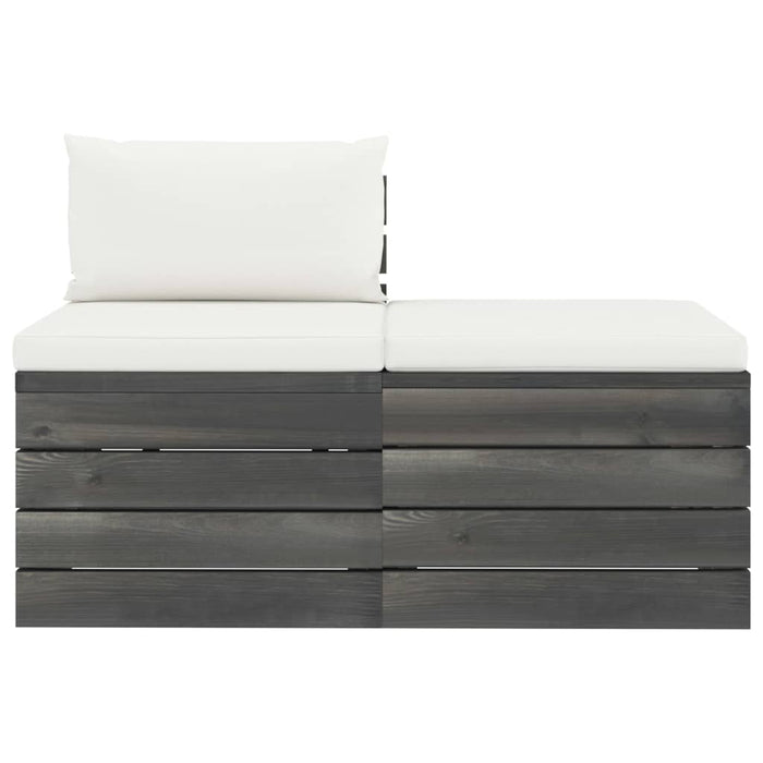 Set Divani da Giardino su Pallet 2 pz con Cuscini Massello Pino 3061673