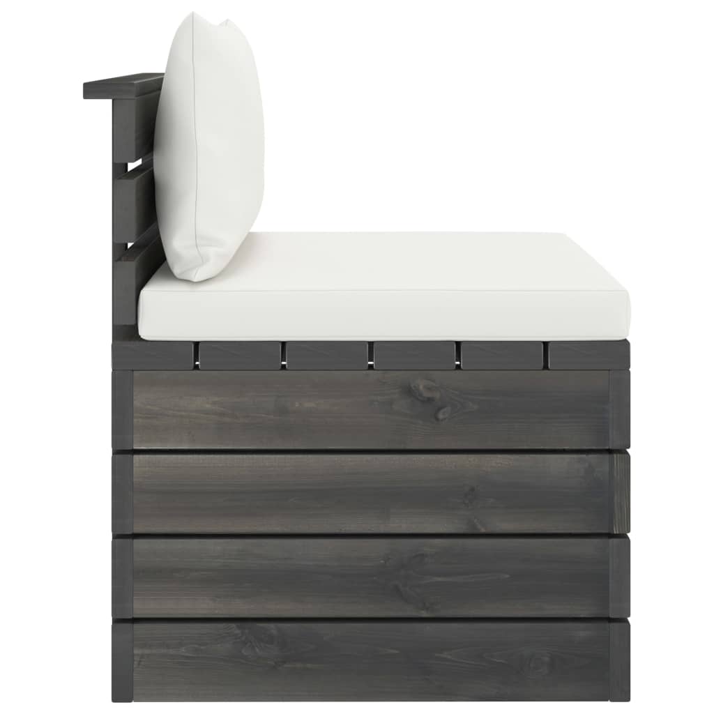 Set Divani da Giardino su Pallet 2 pz con Cuscini Massello Pino cod mxl 42377