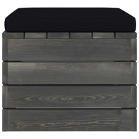 Pouf da Giardino su Pallet con Cuscino in Legno di Pino 3061702