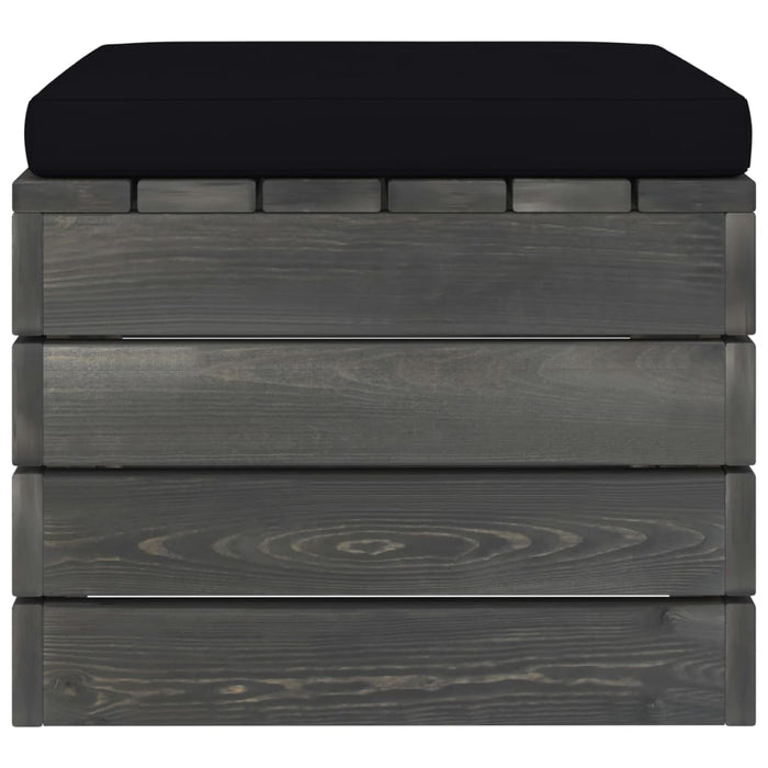 Pouf da Giardino su Pallet con Cuscino in Legno di Pino 3061702