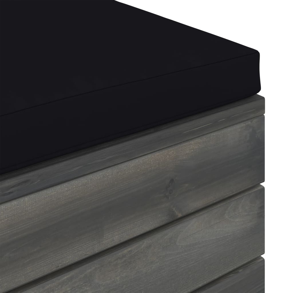 Pouf da Giardino su Pallet con Cuscino in Legno di Pino 3061702