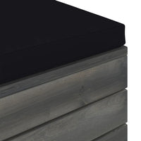 Pouf da Giardino su Pallet con Cuscino in Legno di Pino 3061702