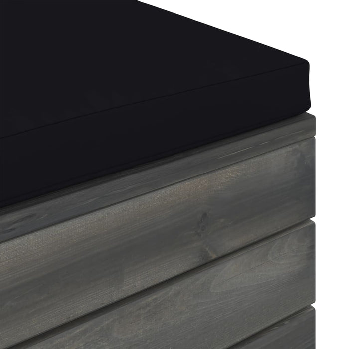 Pouf da Giardino su Pallet con Cuscino in Legno di Pino 3061702