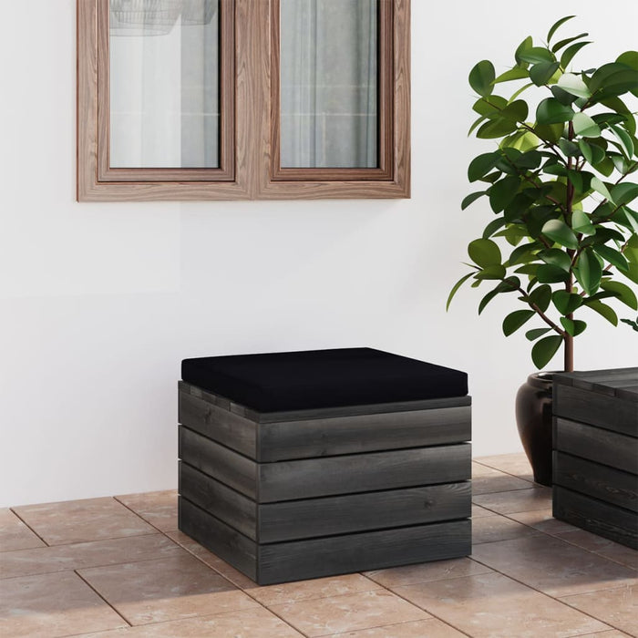 Pouf da Giardino su Pallet con Cuscino in Legno di Pino 3061702